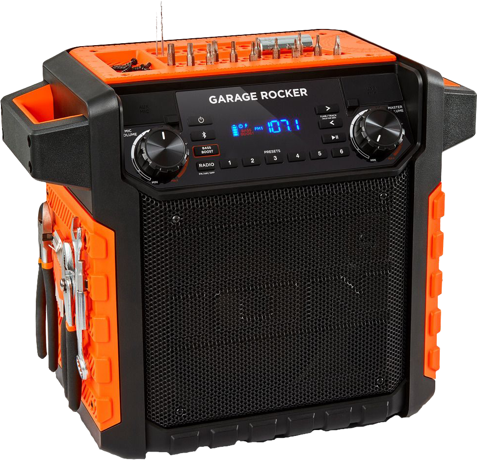 Orange Portable Jobsite Speaker PNG Image