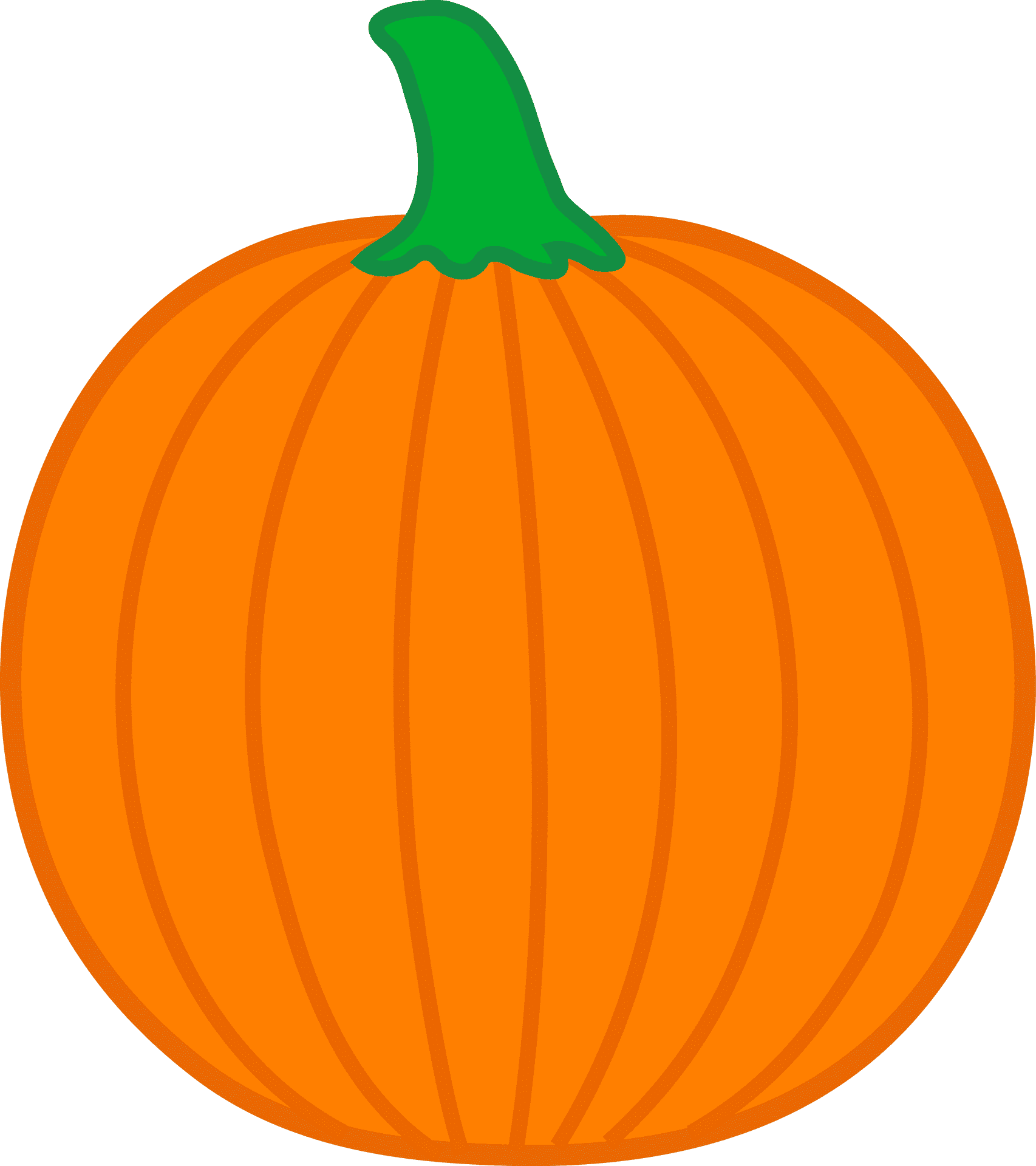 Orange Pumpkin Cartoon Illustration PNG Image