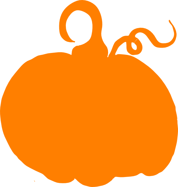 Orange Pumpkin Silhouette Graphic PNG Image