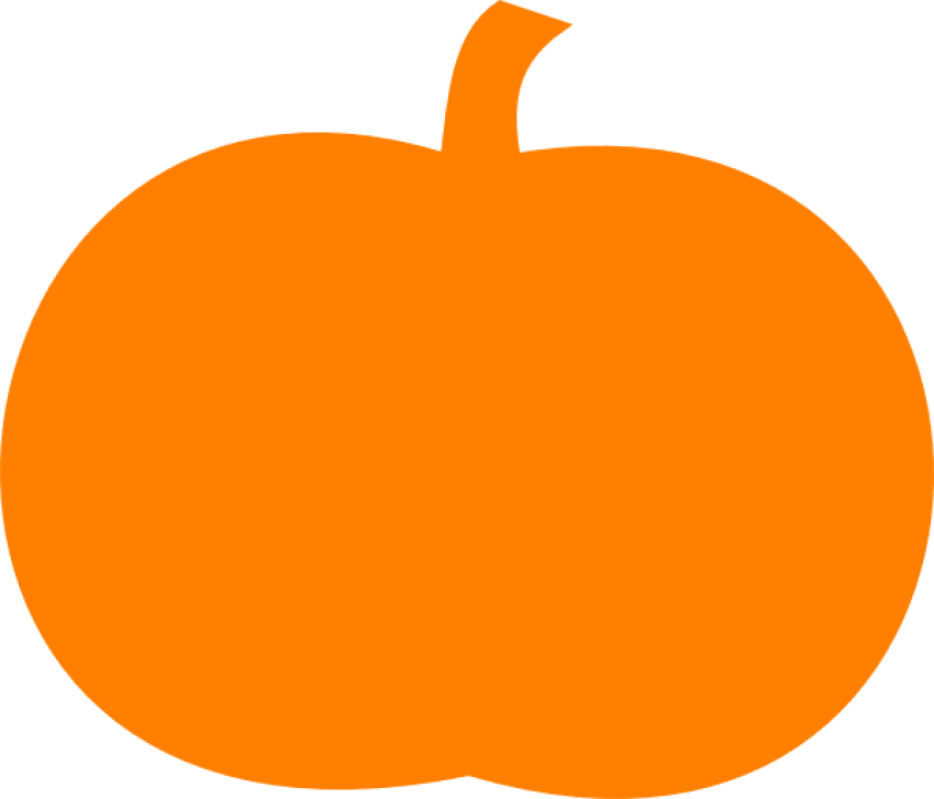 Orange Pumpkin Silhouette Graphic PNG Image