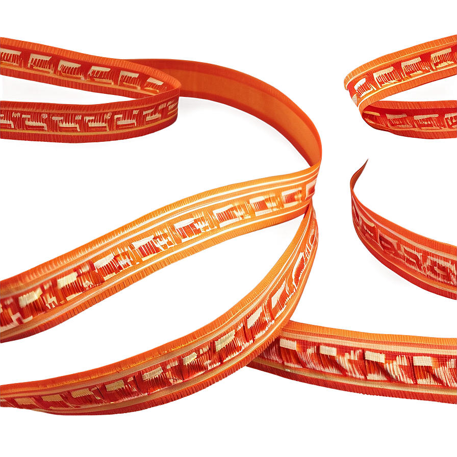 Orange Ribbon Curl Png Mnw82 PNG Image