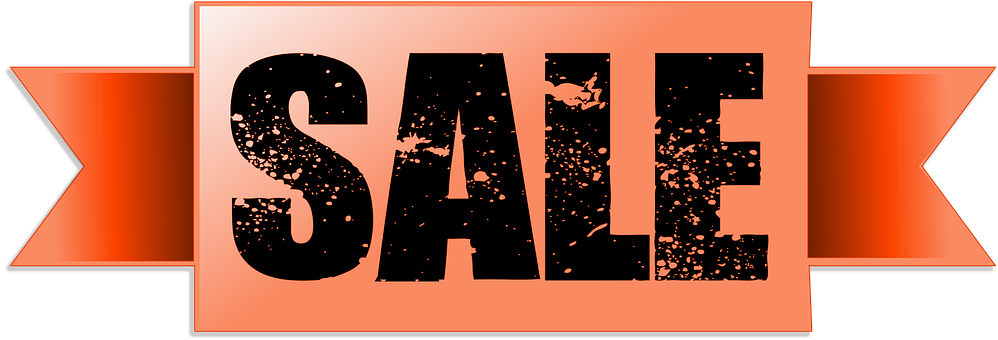 Orange Sale Banner PNG Image