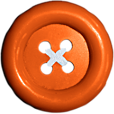 Orange Sewing Button PNG Image