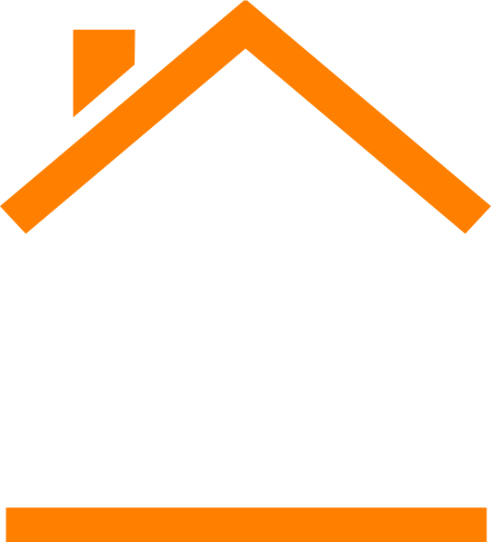 Orange Silhouette House Clipart PNG Image