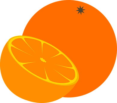 Orange Slice Vector Art PNG Image