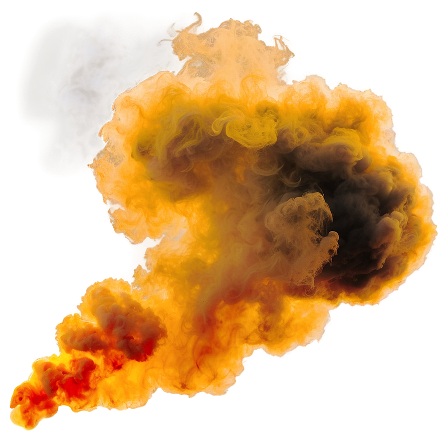 Orange Smoke A PNG Image