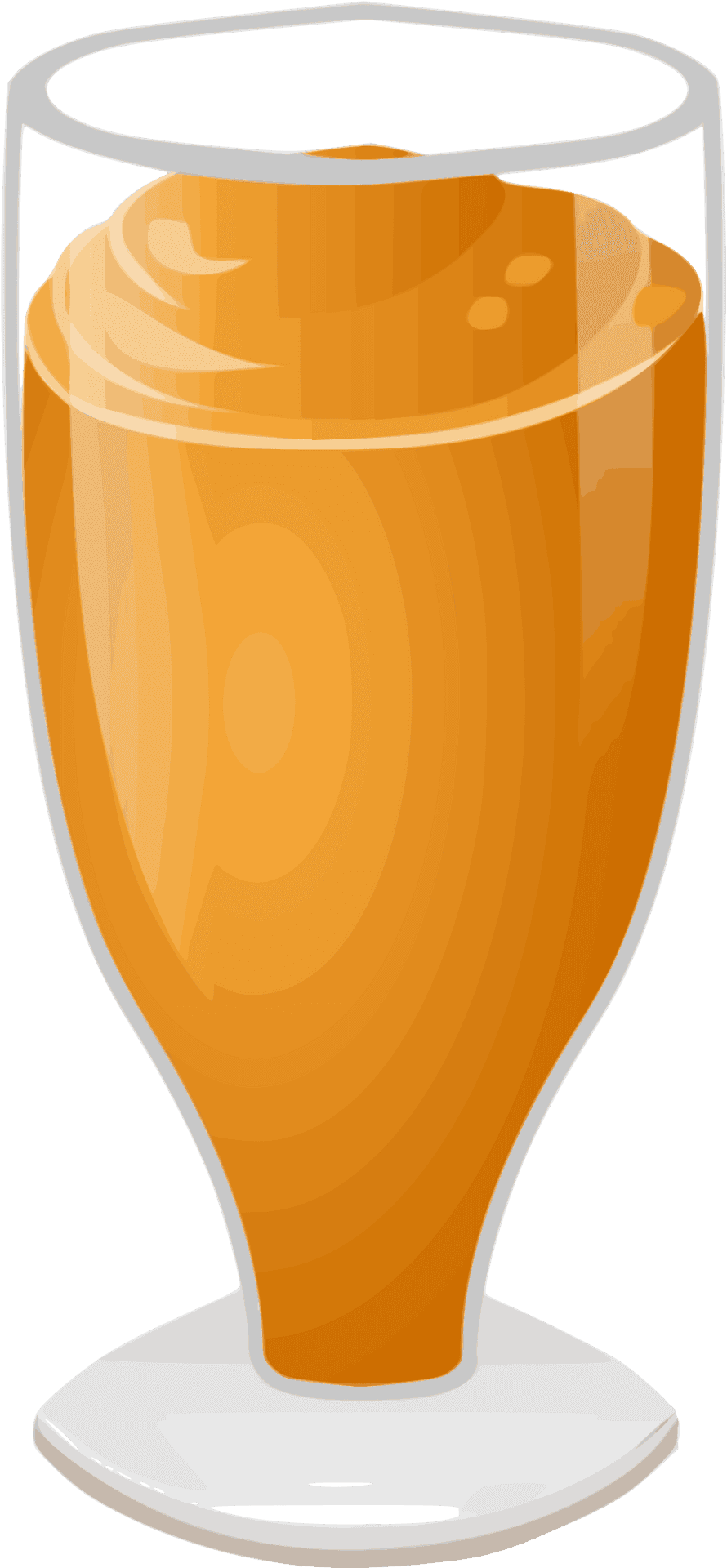 Orange Smoothie Glass Illustration PNG Image