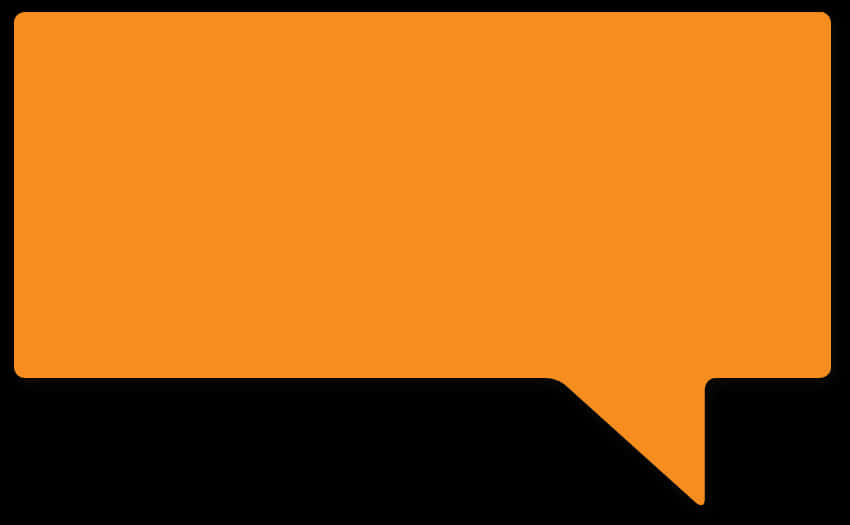 Orange Speech Bubble Graphic PNG Image