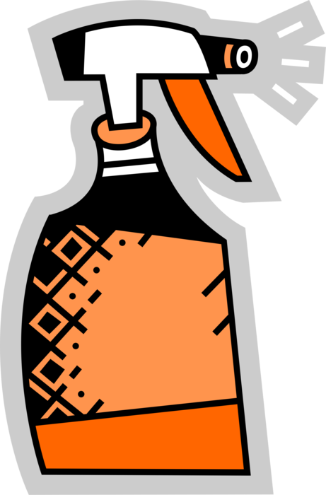 Orange Spray Bottle Vector Illustration PNG Image