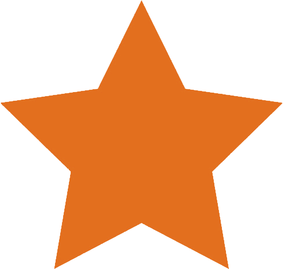 Orange Star Clipart PNG Image