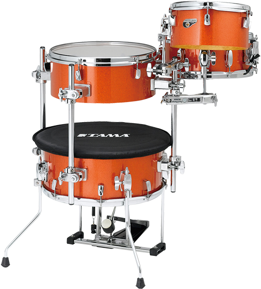 Orange Tama Drum Set PNG Image