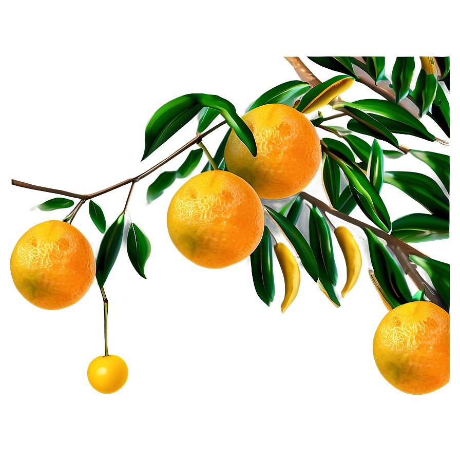 Orange Tree Branch Png Hwm28 PNG Image