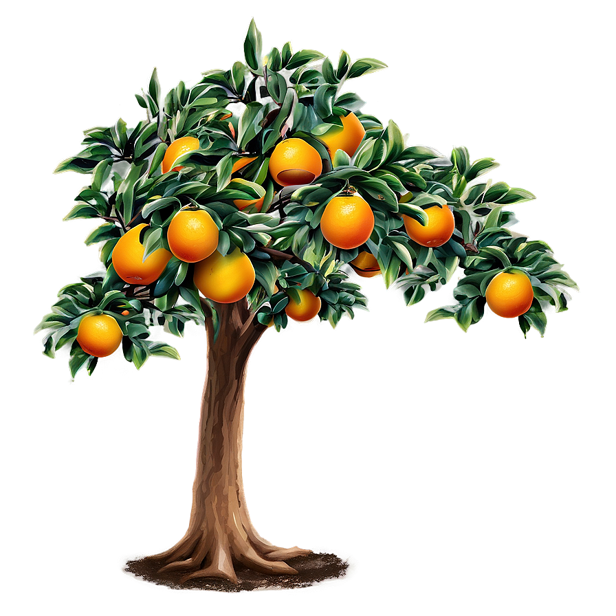 Orange Tree C PNG Image