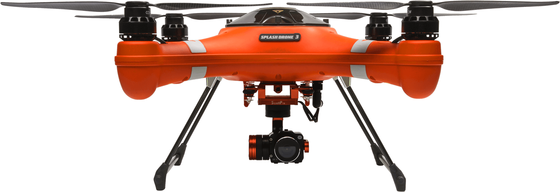 Orange Waterproof Drone With Camera PNG Image