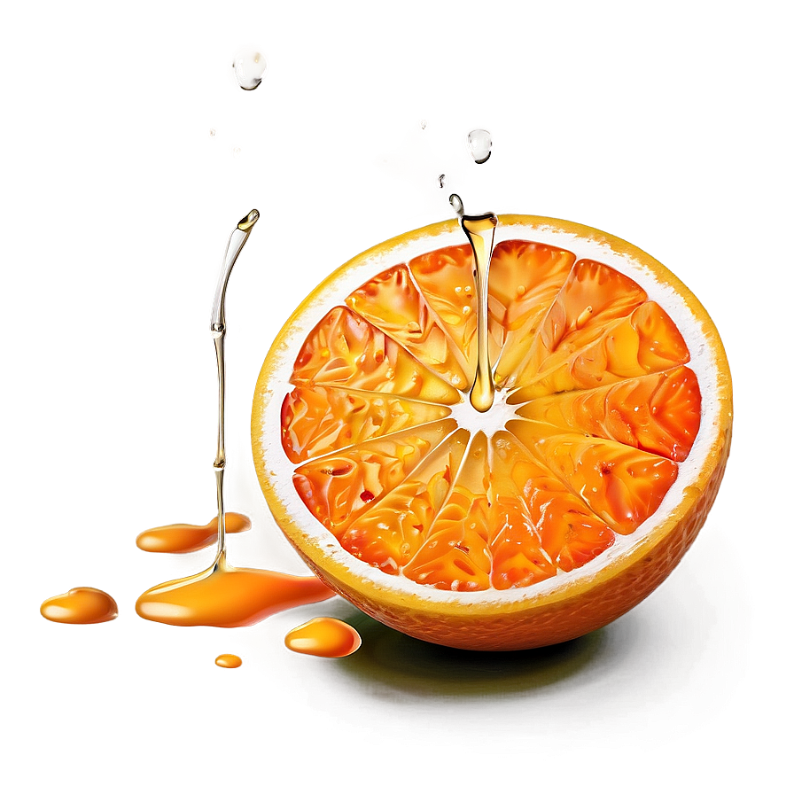 Orange With Dripping Juice Png 95 PNG Image