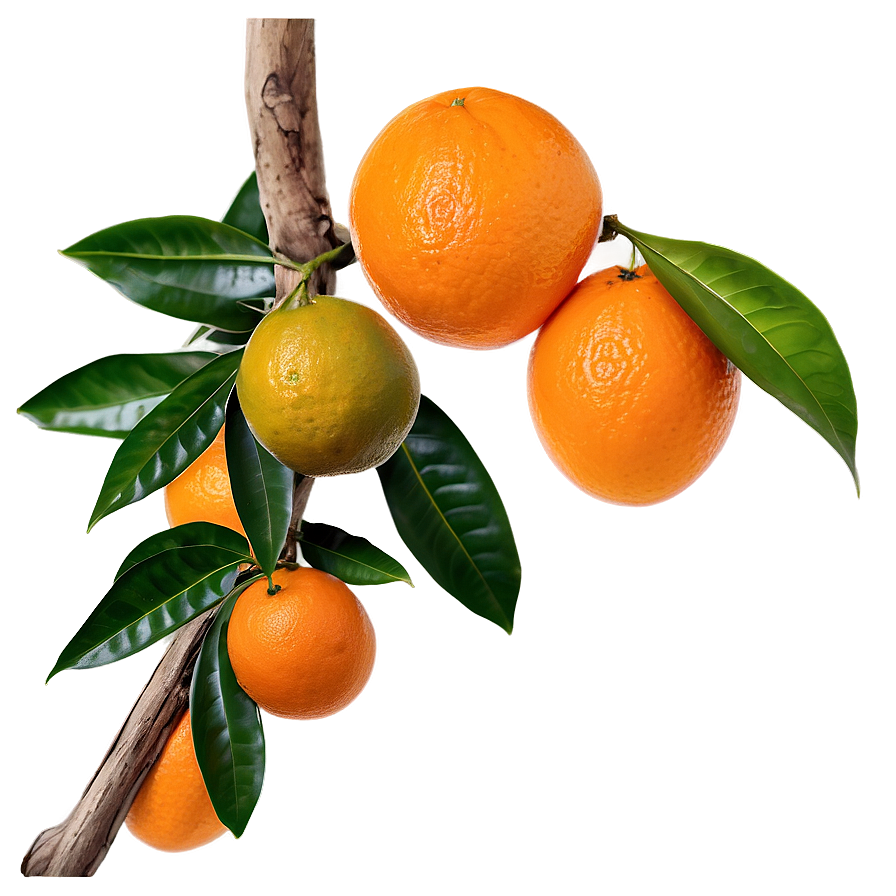 Oranges On Tree Branch Png Dis PNG Image