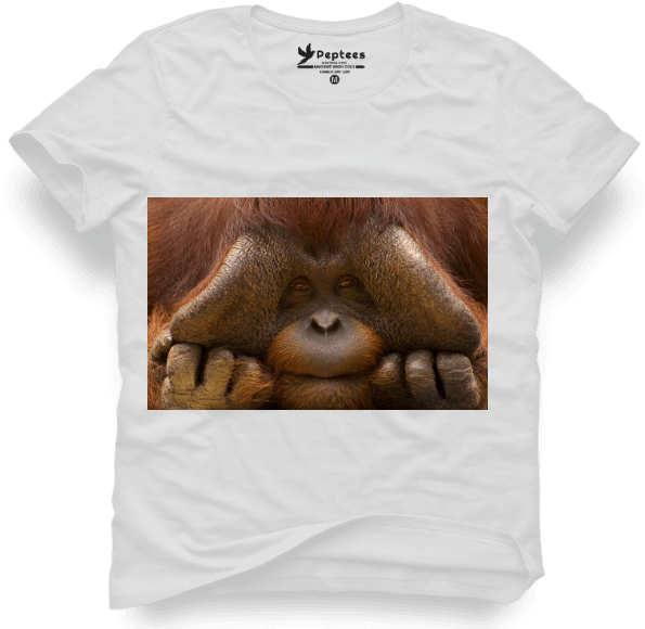 Orangutan Printed T Shirt Design PNG Image