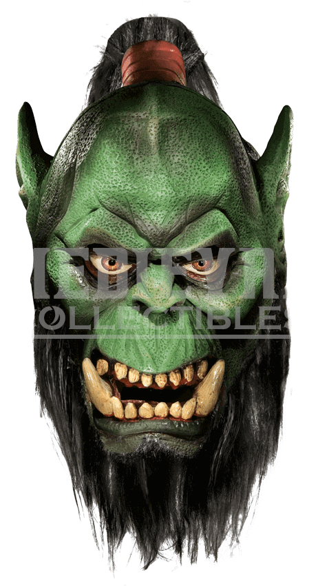 Orc Head Collectible Figurine PNG Image