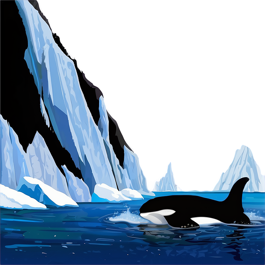 Orca Near Iceberg Png 79 PNG Image