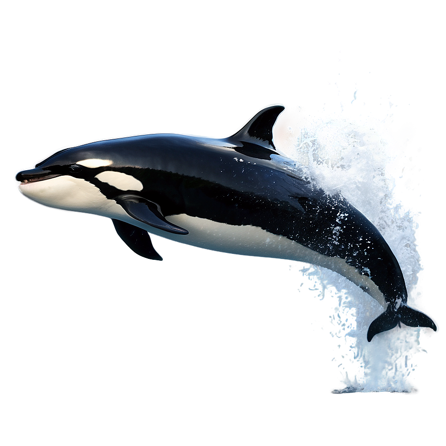 Orca Whale Breaching Water Png Clm72 PNG Image