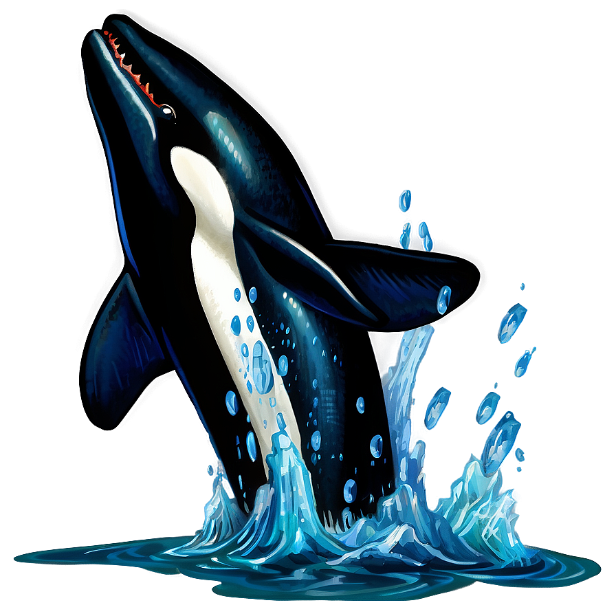 Orca Whale Illustration Png Gmh PNG Image