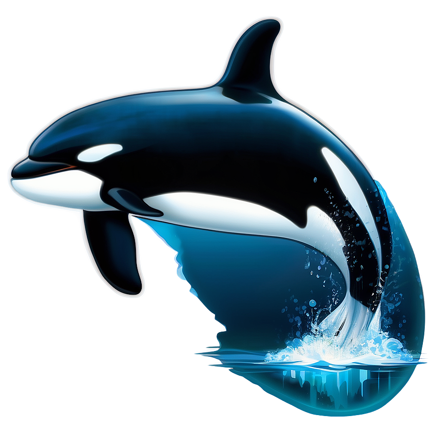 Orca Whale Underwater Scene Png Tiq21 PNG Image