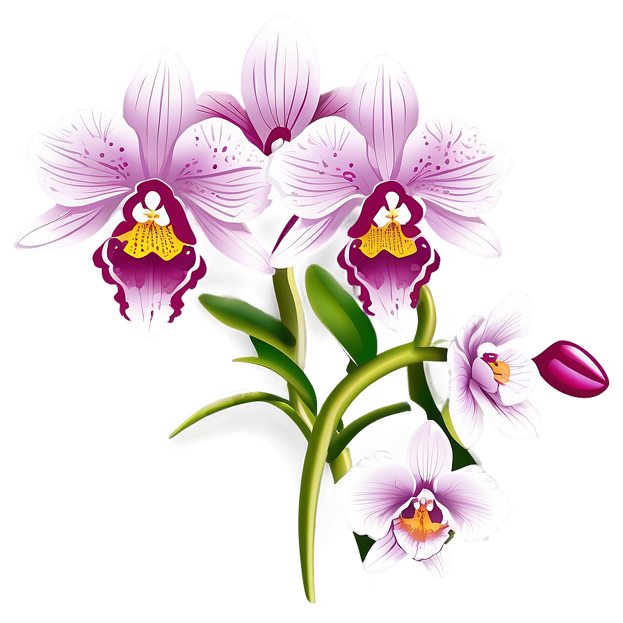 Orchid Flower Cricut Creation Png Ila17 PNG Image