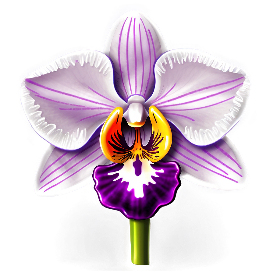 Orchid Flower Sketch Png Taq PNG Image