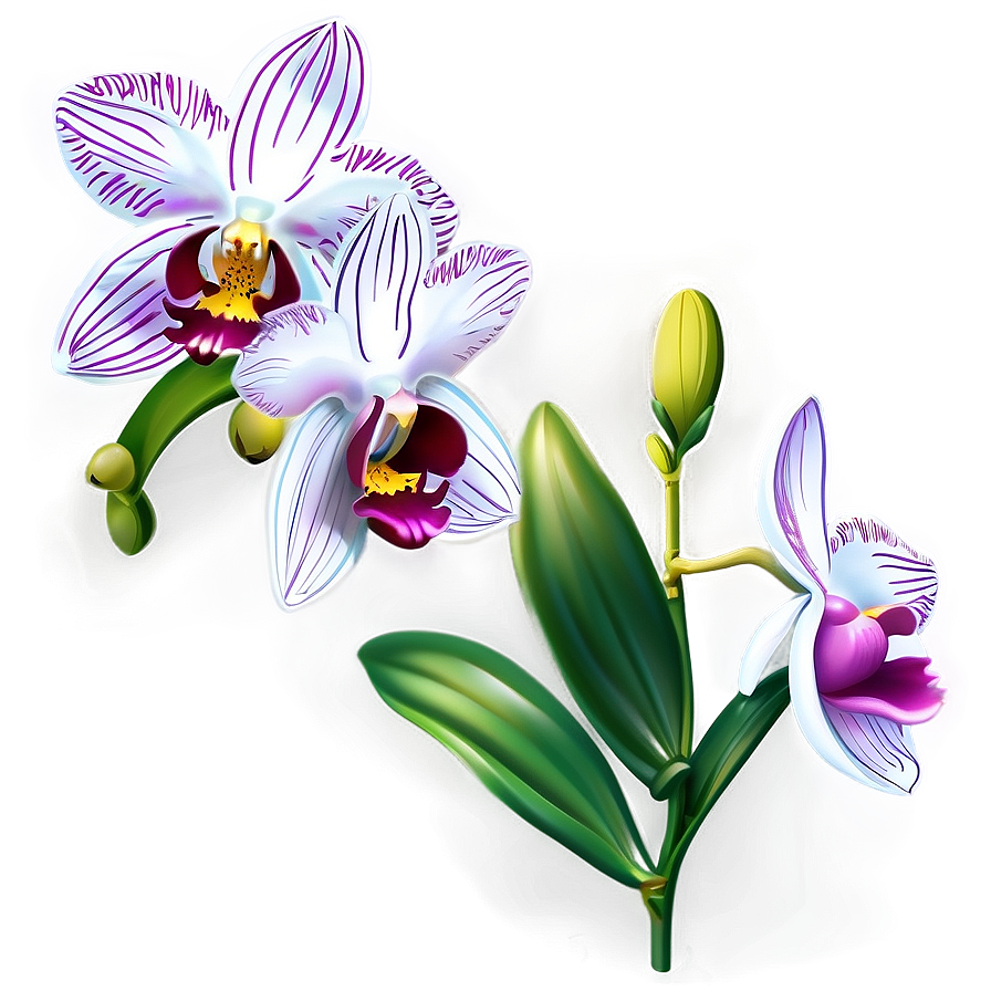 Orchid Spray Png 92 PNG Image