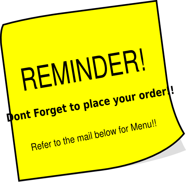 Order Reminder Note Image PNG Image