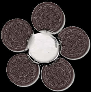 Oreo Cookies Circle Arrangement PNG Image