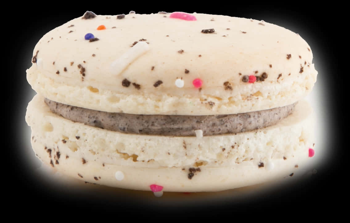 Oreo Flavored Macaron PNG Image