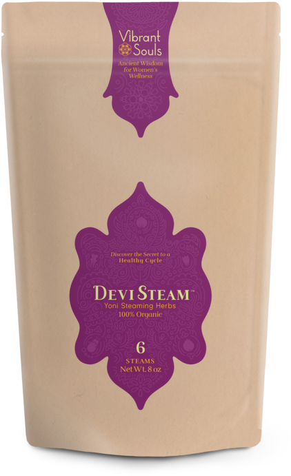 Organic Devi Steam Herbs Packaging PNG Image