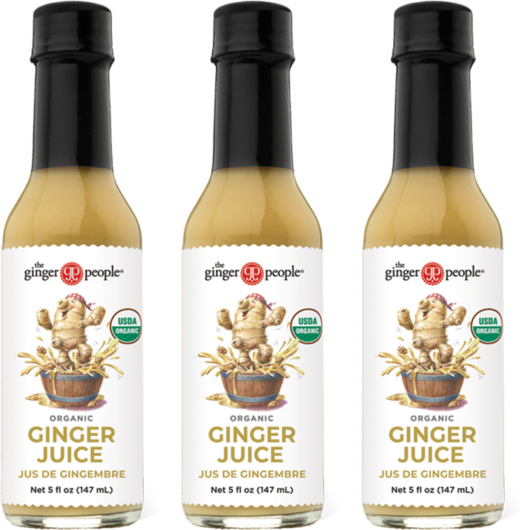 Organic Ginger Juice Bottles PNG Image