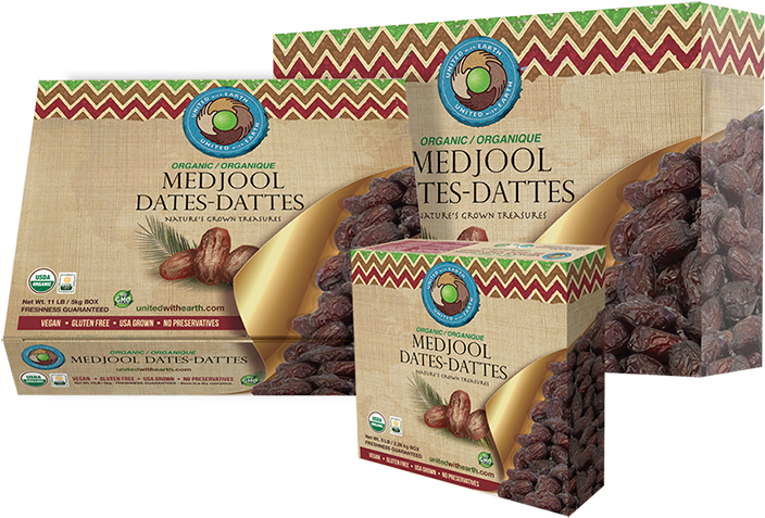 Organic Medjool Dates Packaging PNG Image