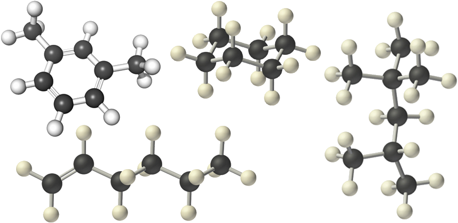 Organic Molecules3 D Representation PNG Image