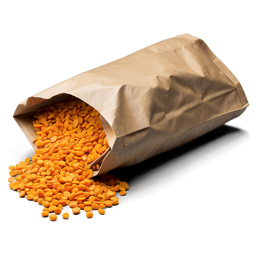 Organic Red Lentils Bag Png 06252024 PNG Image