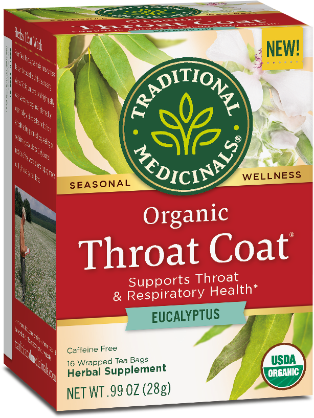 Organic Throat Coat Tea Box PNG Image