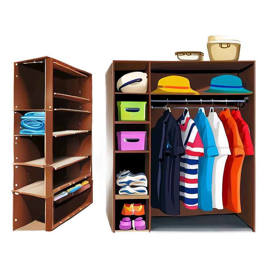 Organized Closet Space Png 06212024 PNG Image