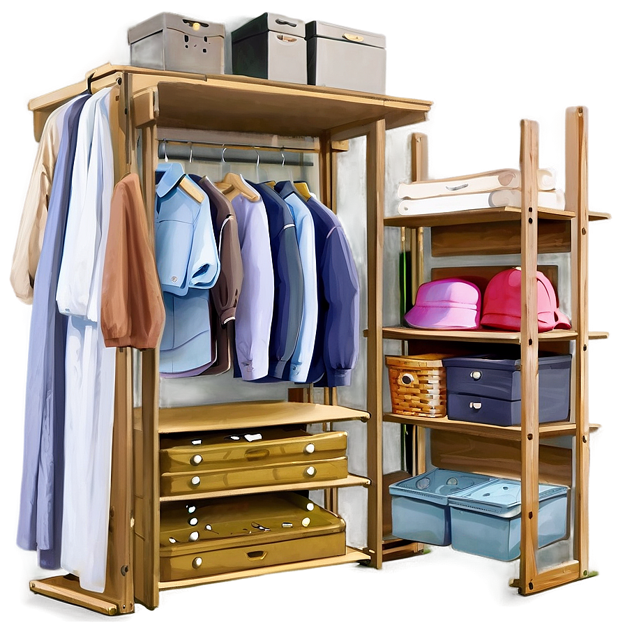 Organized Closet Space Png Ywu3 PNG Image