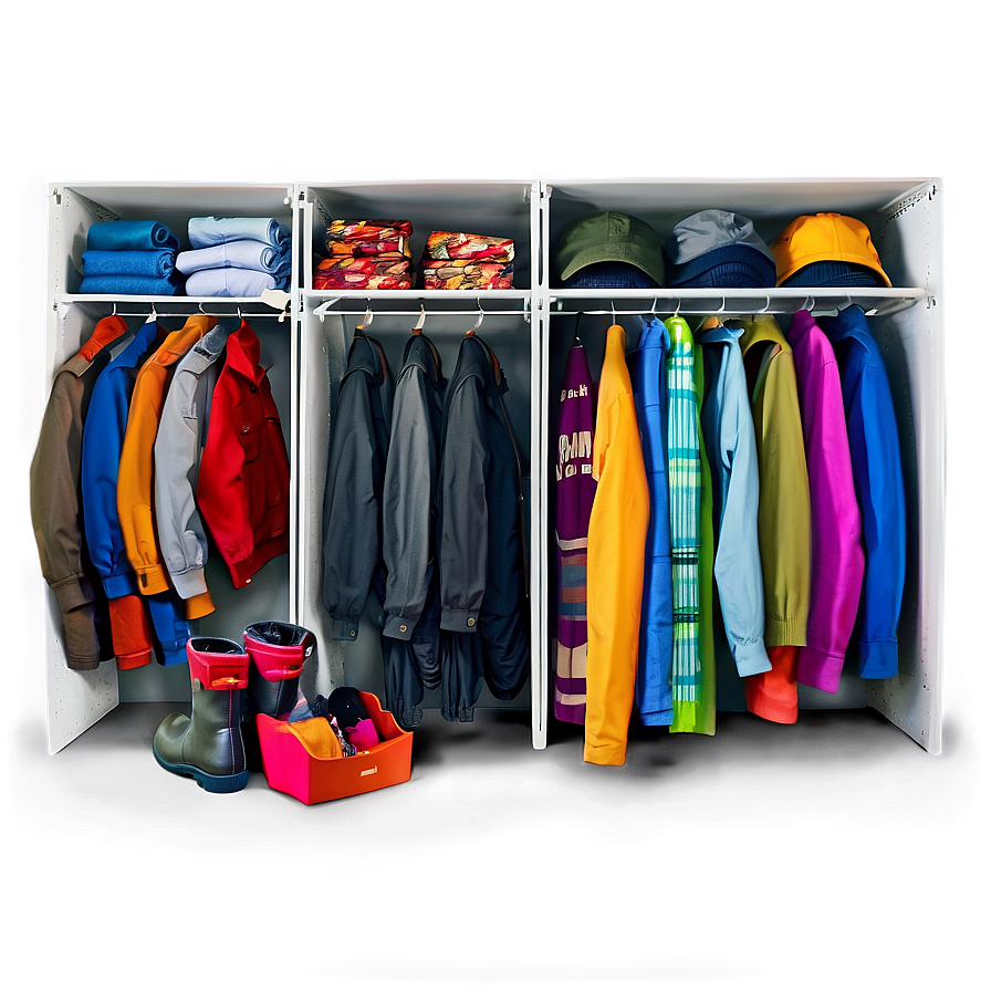 Organized Winter Gear Closet Png 06212024 PNG Image