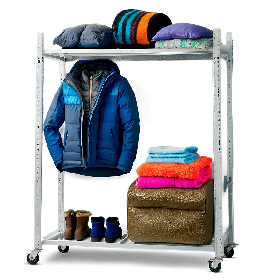 Organized Winter Gear Closet Png Ohc PNG Image