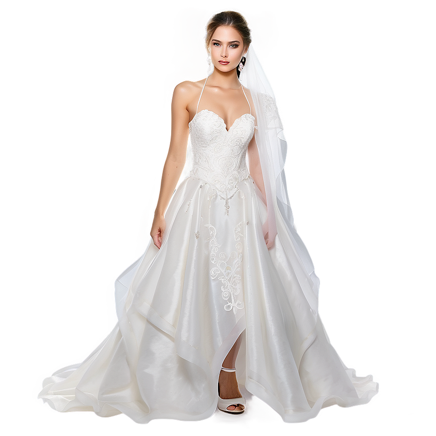 Organza Wedding Dresses Png Npr37 PNG Image