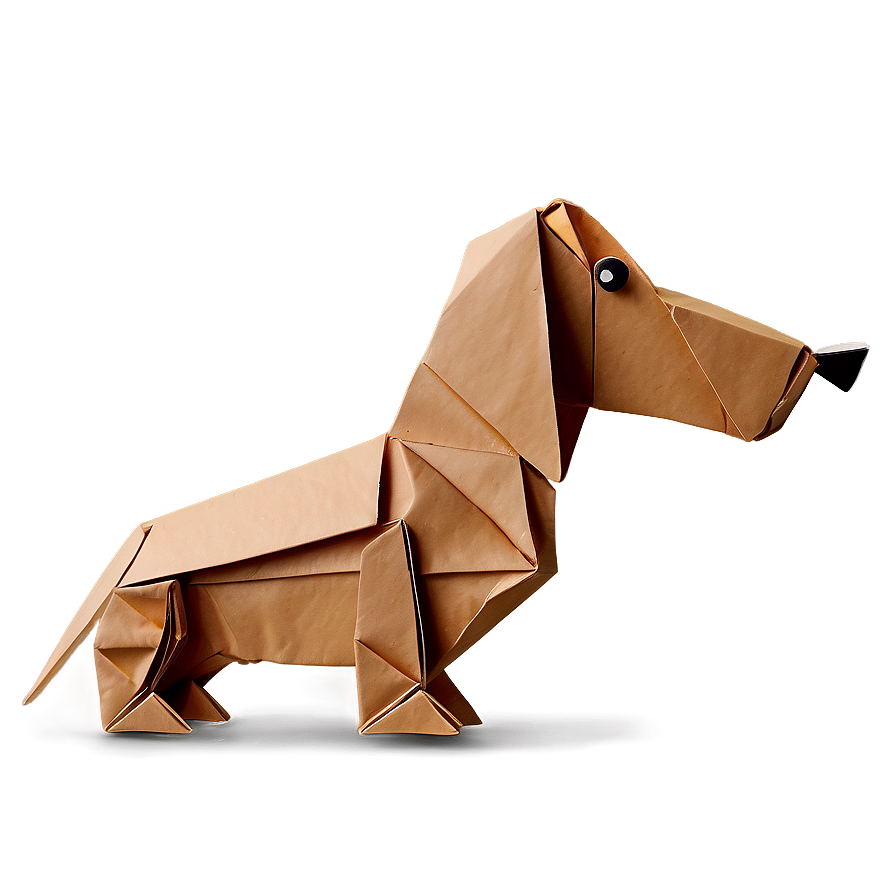 Origami Dachshund Dog Png Ysu PNG Image