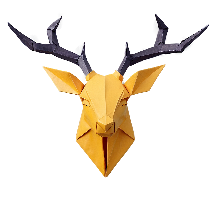 Origami Deer Head Paper Design Png 84 PNG Image