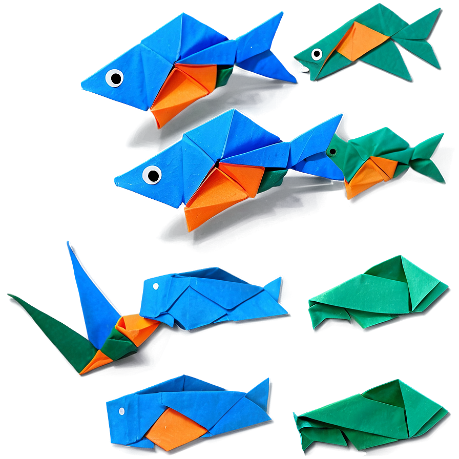 Origami Fish Art Png Uxk81 PNG Image