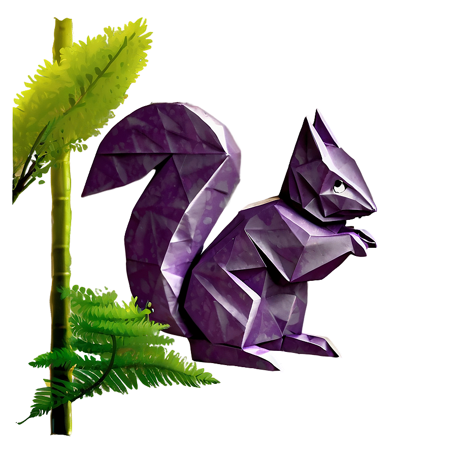 Origami Squirrel Woodland Png 90 PNG Image