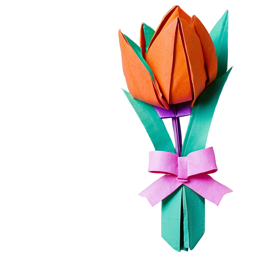 Origami Tulip Bouquet Png Rkf4 PNG Image