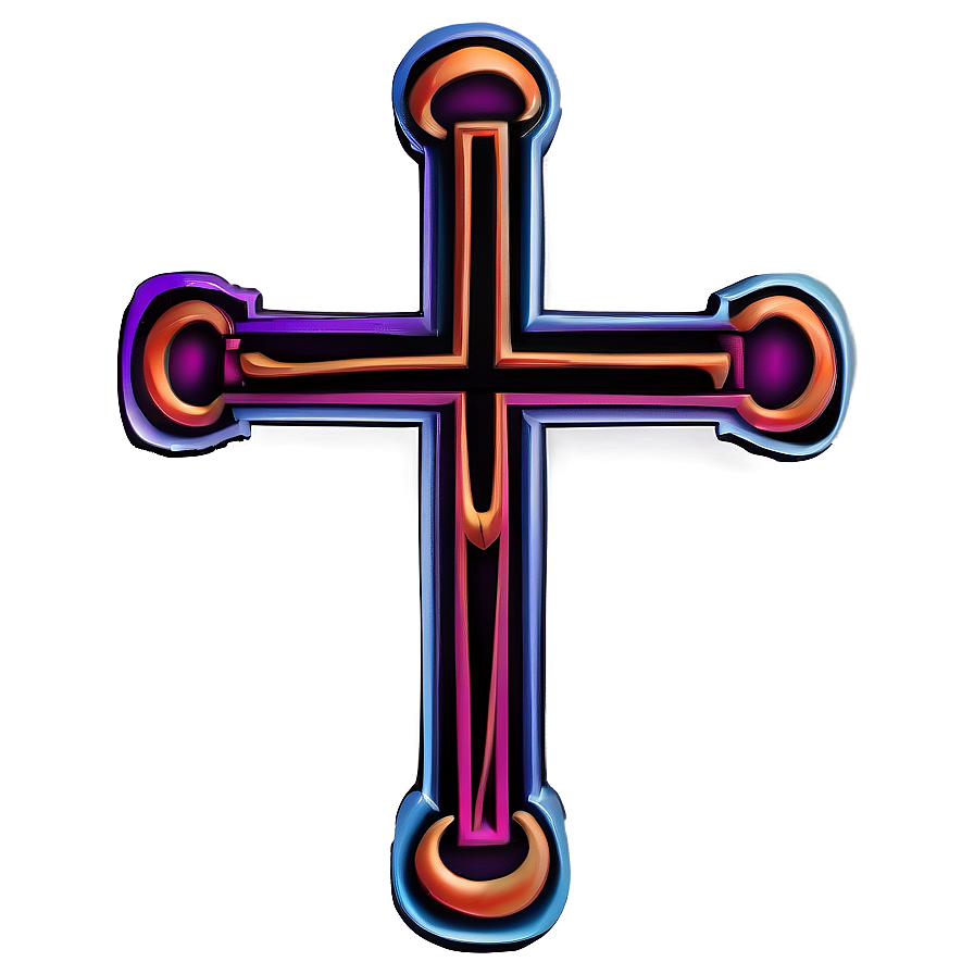 Ornamental Cross Outline Png Vfg88 PNG Image