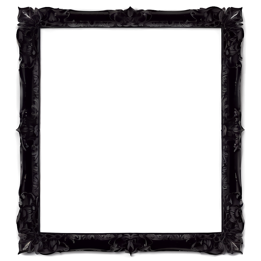 Ornate Black Frame Png 05252024 PNG Image